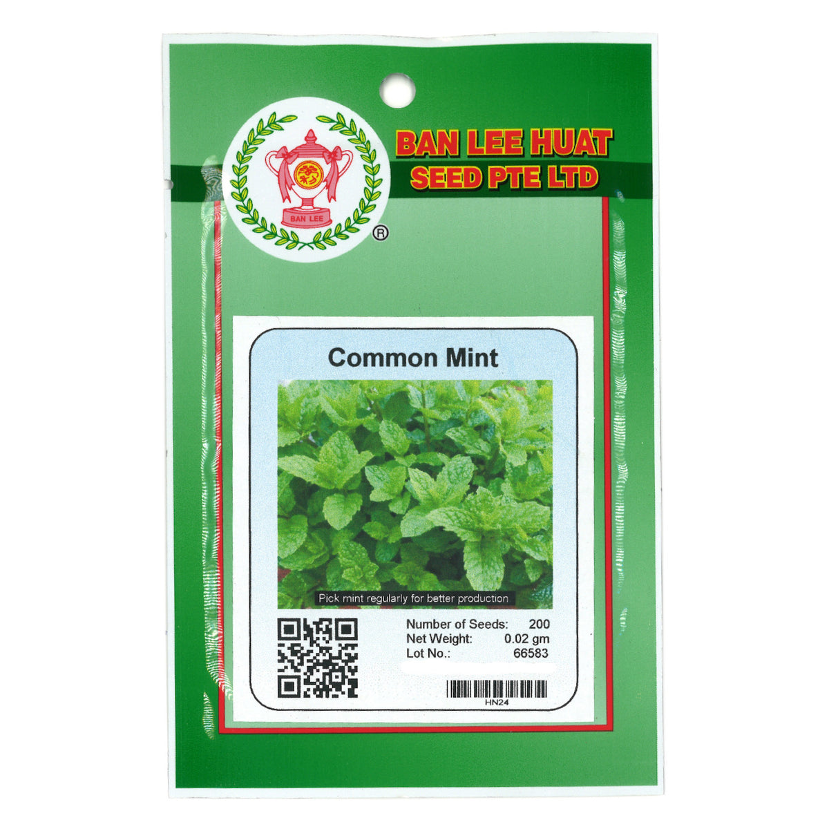 Ban Lee Huat Seed Hn24 Common Mint Noah Garden Centre