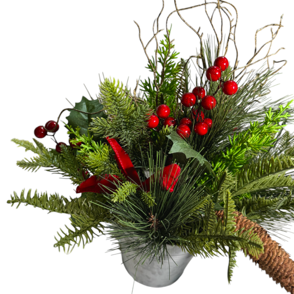 Artificial Pine Arrangement with festive decor (0.45m)