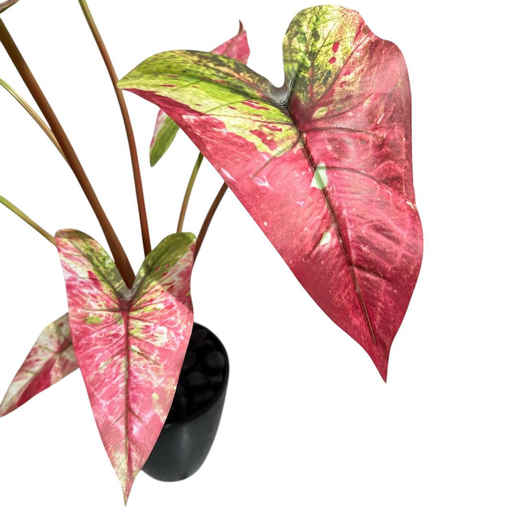 Artificial Red Caladium in Pot (0.9m)