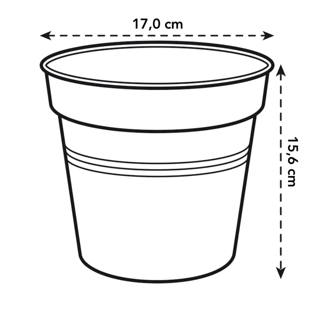 Green Basics Growpot 17cm in Stone Green
