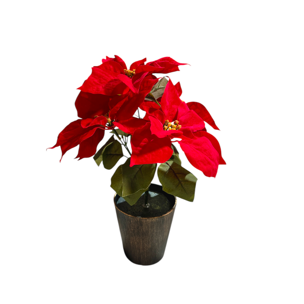 Artificial Potted Poinsettia (0.4mH)