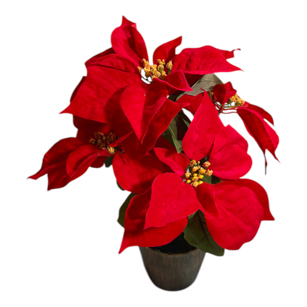 Artificial Potted Poinsettia (0.4mH)