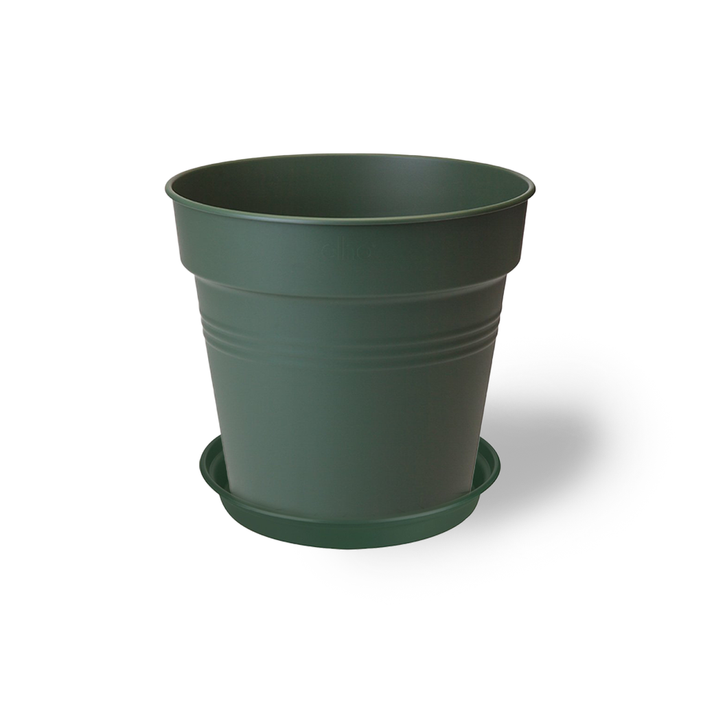 Green Basics Growpot 35cm in Leaf Green with 29cm Saucer